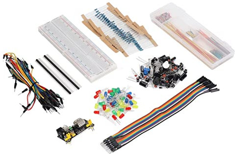 Planche à Pain de Composants électroniques de Base, Kit D'assortiment de Kit de Planche à Pain, Kit D'assortiment de Condensateurs électrolytiques avec 830 Points de Liaison pour