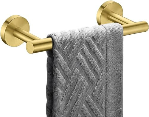 Barra portasciugamani da 30,5 cm, color oro, portasciugamani da bagno, porta asciugamani da cucina in acciaio da parete con finitura oro spazzolato