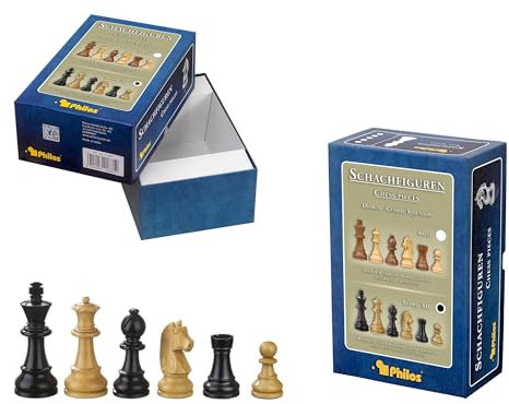 Philos 21241 - Schachfiguren Ludwig XIV, Königshöhe 83 mm, in Set-Up Box