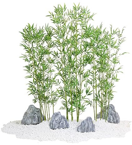 Künstliche Kunstpflanzen Bambus Faux Bambus Pflanze Bildschirme Partition,. 2.2m/7.2ft Privatsphäre Bildschirm Divider Fake Baum für drinnen/ draußen Vielseitiger Raumtrenner Natürliche künstliche Bam