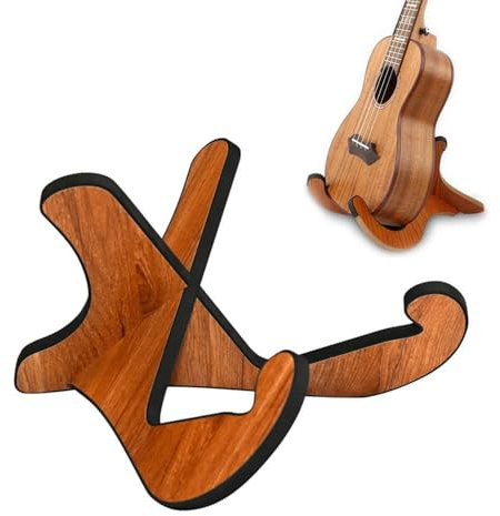 Gitarrenständer aus Holz, universeller tragbarer Gitarrenständer aus Holz, zusammenklappbar, abnehmbarer Musikinstrumentenhalter für akustische, klassische E-Gitarren, Banjo, Bass