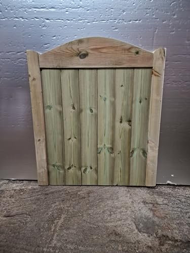 MD Carpentry Wooden Garden Gate, Pressure Treated, 90cm High x 60cm Wide x 5cm Deep, Traditional Style, Treatment Green