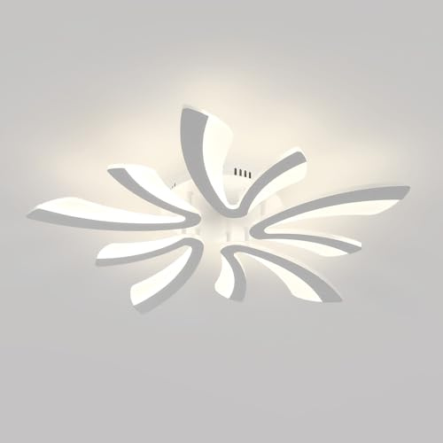 Comely LED Deckenleuchte, 50W 5625LM LED Deckenlampe Moderne Beleuchtung für Wohnzimmer Schlafzimmer, 70cm, Natürliches Licht 4500K, Weiß