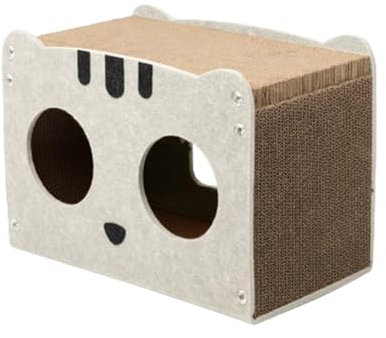 Casa rascadora para gatos, casa rascadora de cartón para gatos, casa de juegos rascador para gatos, casa de juegos felina, escondite de cartón para gatitos, casa rascadora felina de cartón para