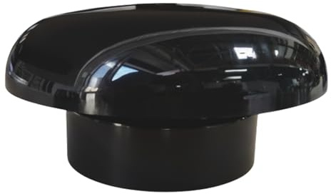 Solvent Mushroom Vent Cowl (Round) Soil Pipe Fittings - Black