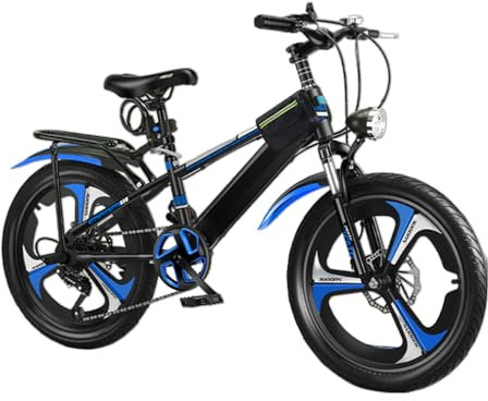 LCBDYLR Mountainbike für Kinder, 6 Gang Antrieb 18/20/22/24 Zoll Kinderfahrrad für Jungen und Mädchen im Alter von 6–14 Jahren Blue 22''-Height 145-165cm