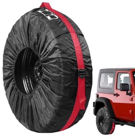 Bolsa para llantas de repuesto,Cubierta para llantas de temporada,Bolsa de almacenamiento de neumáticos con protección solar - Cubierta impermeable a prueba de polvo, bolsa de almacenamiento ajustable