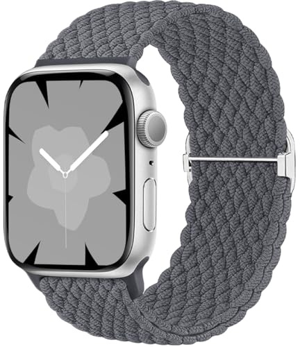 Ynitec Flätat klockarmband kompatibelt med Apple Watch 40 mm, 41 mm, 38 mm, 42 mm, 46 mm, 45 mm, 44 mm, 49 mm, elastiska sportband för iWatch serie 10 9 8 7 6 5 4 3 2 1 SE Ultra, 46mm/45mm/44mm/49mm