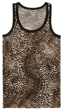 Camiseta sin mangas con estampado de leopardo para hombre, chaleco deportivo suave sin mangas y ajustado para hombre, camiseta sexy con estampado de leopardo para fiestas discotecas clubes actuaciones