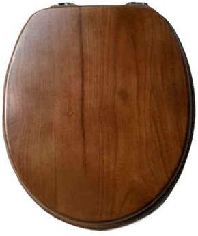 Eleeonora Toilettendeckel Holz,Wc Sitz Mit Absenkautomatik,Nicht Leicht Zu LöSen,Ausgestattet Mit Puffervorrichtung,Leicht Zu Reinigen,Stabilisieren,Geeignet FüR Badezimmer Oder GäSte-Wc