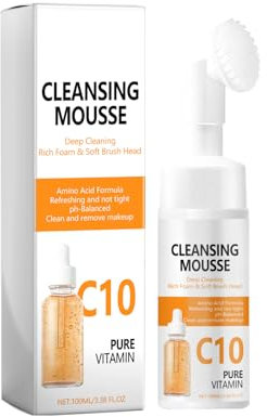 Schiuma Detergente Viso Delicato, Mousse Viso Riequilibrante, Foam Cleanser, Azione Delicata, Pelle Morbida, Rinfrescante e Idratante, Vellutata e Luminosa, Per Tutti I Tipi Di Pelle