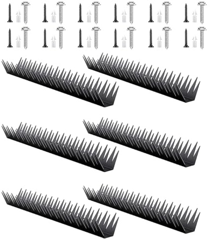 Paquete de 6 picos de valla de seguridad de metal para protección del hogar para el jardín al aire libre pinchos de pared de gato pájaro