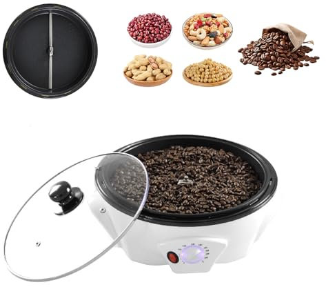 Coffee Roaster Machine, 1200W Electric Coffee Roaster, 0-240℃ Temperature Adjustable, 1200g Automatic Coffee Bean Roasting Machine for Cafe Shop Home