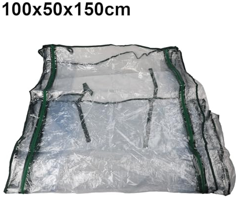 Invernadero de tomate con puerta enrollable, mini cubierta de invernadero con puerta enrollable de PVC para patio, crecimiento de plantas de jardín (sin estantes) (100 x 50 x 150 cm)