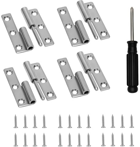 3 inch (75mm) Polished Chrome Ball Bearing Hinges, Steel Door Hinge for Wooden Doors