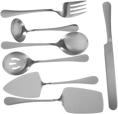 CONGARTENO Set De Couverts Acier Inoxydable Cuillère à Gâteau Coupe-gâteau Fourchette à Dessert Pour Service Buffet Et Usage Familial