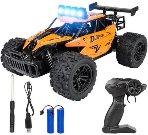Fjärrstyrd bil 1:16 2,4 ghz bilRc 2wd 20 km/H fjärrstyrd bil barn, Rc billeksak present med LED-ljus, monster truck för barn vuxna
