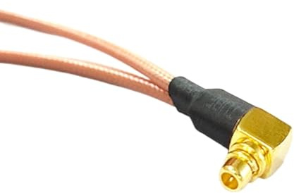 bodateng LIHUA MMCX hane höger vinkel till 2X SMA 2-håls panel Y typ splitter kombiner pigtailkabel 15 cm 6 tum för WI/*FI-router (30 cm)