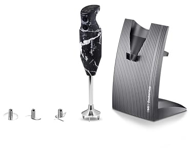 ESGE-Zauberstab 91012 Design Edition Marmor-Schwarz – Stabmixer, Pürierstab, elektrischer AC-Motor, 2-stufig, 17.000 U/min