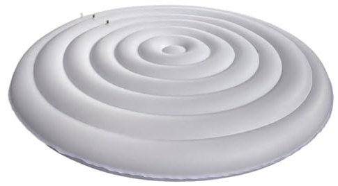 Lawnoval Housse de baignoire gonflable réglable 128 cm 158 cm 180 cm PVC thermique pour isolation, spa extérieur et piscine, blanc ou noir blanc sans H