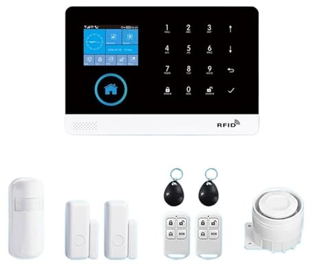House Alarms Security System WiFi Alarm System For Home Burglar Security Tuya Smart House App Control Wireless With Motion Sensor Camera(A)