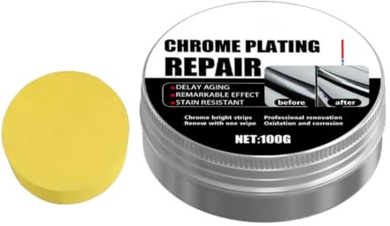 Chrome Cleaner 100g Long-Lasting Shine Restorer Solution | Chrome Rust Remover for Rim Stove Sink Grill Oven Cooktop Kitchen Appliance Engine