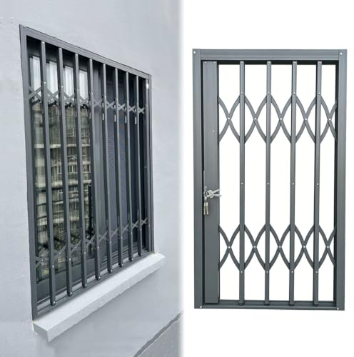 Fenstergitter Einbruchschutz Sicherheitsgitter für Klappfenster zum Schutz von Kindern Katzen und Haustieren, Sicherheitsgitter für Fenster An Der Haustür zum Schutz