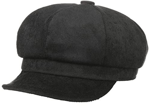 Lipodo Kemnay Newsboy Mütze Damen 100% Baumwollfutter Stretchfutterband Kunstfasergewebe Bis 30 Grad Waschbar Sommer Winter schwarz S (55-56 cm)