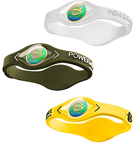 Power Balance original äkta prestanda armband, silikongummi armband sportarmband armband för män kvinnor, kraft 3-pack armringar, säker vattentät lätt hållbar, storlek, 3pcs, gummi
