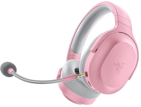 Razer Barracuda X - Wireless Multi-platform Gaming and Mobile Headset (SmartSwitch Dual Wireless, Ergonomic Design, TriForce 40 mm, Cardioid Mic, On-Headset Controls, 50h Battery USB-C) Quartz Pink