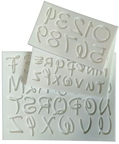LVDGE Stampi in silicone alla moda con lettere e numeri, lettere e lettere inglesi per torte in pasta di zucchero, pasta di gomma, decorazioni per torte fai da te (cartoni animati)