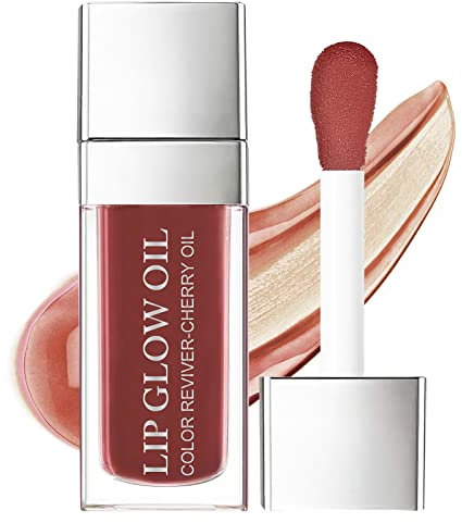 AOOWU Lip Glow Oil, Getönter Lippenöl Lipgloss, Long Lasting Lip Plumper Oil, Moisturizing Hydrating Lippen Care Lippenöl, Reduziert Feine Linien Nicht Klebriges Lip Gloss Tint(012)