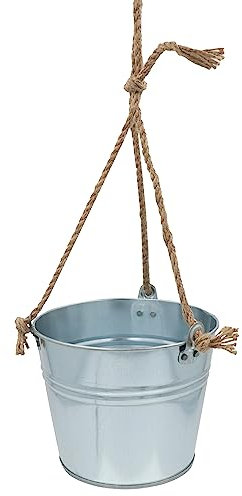 HRB Blumentopf hängend Vintage Design, Pflanzengefäß als Hängeampel, Pflanzkübel, Hängetopf 5 Liter Innen wie Außen nutzbar