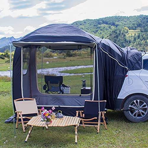 SUYUDD Heckklappenzelt für Auto, Kofferraumzelt, einfacher Aufbau, Auto-Markise, Sonnenschutz, Camping, SUV-Heckzelt, tragbares, wasserdichtes Dachzelt, Auto-Überdachung für SUV, Minivan, Schrägheck