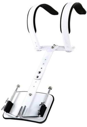 Toyvian Verstellbarer Snare Drum Rahmen Leicht zu Tragen mit Schultergurt aus Aluminiumlegierung Weiß Zubehör für Snare Drums und Trommel zum Anfeuern