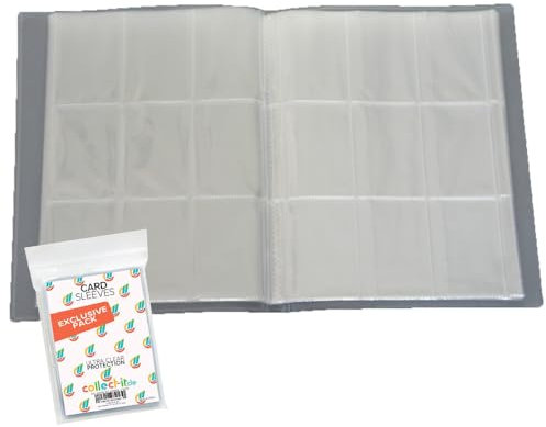 Leere Sammelmappe - 18 Seiten (324 Karten) - Ideal für Sammel Bilder/Karten - Farbe Neutral + Exklusive collect-it Hüllen