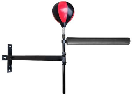 Wing Chun Dummy Wandmontierte Box-Spinnstange für Schlaggeschwindigkeits-Kung-Fu-Training, Wing-Tsun-Attrappen-Fitnessgeräte, Kampfsportwaffen für zu Hause Oder Vor der tür ( Size : Single ball )