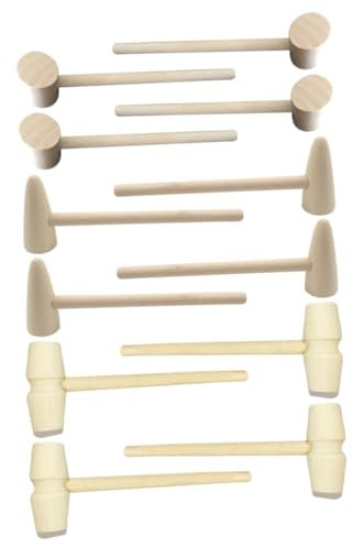 ifundom 15stücke Junge Mädchen Mini Schlägel Spielzeug Holz Hämmer Kleine Kinderhammer Für DIY Handarbeit Und Kreative Materialien Für Kindergarten Und Ostereier