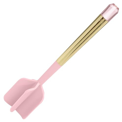 Paris Hilton Tritacarne con manico rosa a forma di gioiello, resistente al calore fino a 204 °C, lavabile in lavastoviglie, utensili da cucina e utensili, rosa e oro