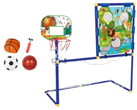 Fotbollsspel, fotbollsmål | Utomhusfotbollsmål stöd, inomhus basketring för barn, leksak för pojkar och flickor i åldern 3 till 5 år