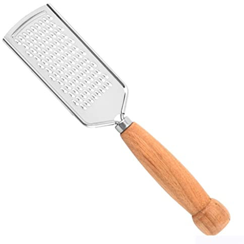 GLETSF Rallador De Queso, Cepillo De Acero Inoxidable, Mango De Madera, Rallador De Mano Multiusos, Rallador De Alimentos, Herramientas Sencillas para Cocinar En Casa, Molinillo