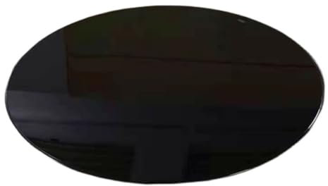 Mesa redonda de cristal templado de 100 cm, color negro transparente con borde redondeado, ideal para cocina, comedor, mesa de centro, patio al aire libre, parte superior de cristal de 80 cm y 90 cm
