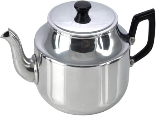 Traditional Aluminium Lightweight Teapot, 1.0 Litre / 6 Cup Capacity