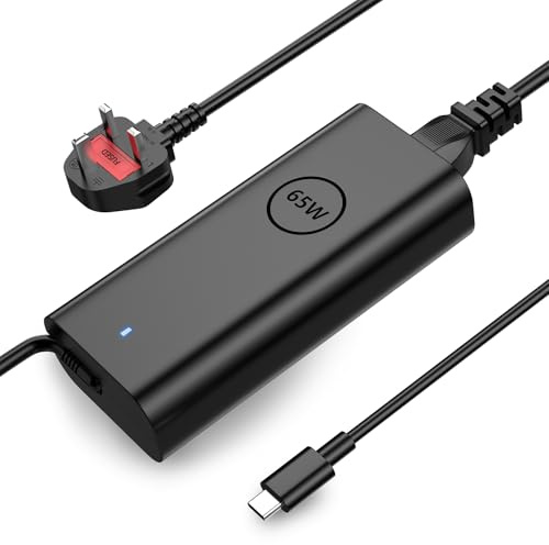 65W USB C Laptop Charger Compatible with Dell Pro 14 16 13 Plus PB14250 PB14255 PB16250 PB16255/ Pro 13 14 Premium/Rugged 13 14 12 10/14 16 Plus 2-in-1/ XPS 13 12 Type C AC Adapter Power Cord
