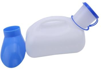 TOYANDONA Tragbares Urinal für Männer 1000ml mit Deckel aus Pe Ergonomisches Design ein Stück Gespritzt Geeignet für Senioren und Unterwegs