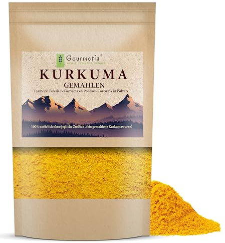 Gourmetia Kurkuma Pulver 1800g, Kurkuma fein gemahlen – 100% naturbelassen
