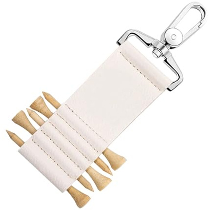 Genérico Golf Tee-stativ – 4,5 PU-läderfodral | bärbart fodral för golf