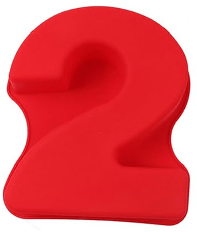 10 Inch Large Silicone Number Cake Mold, Non-Stick 3D Red Baking Tin for Wedding, Birthday and Party, Food-Grade BPA Free