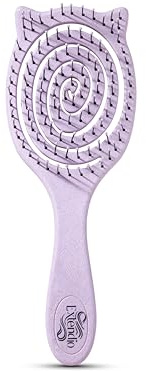 EXTENDIO Brosse démêlante professionnelle - légère, incurvée et ergonomique - Pour cheveux longs, bouclés ou fins - Sans traction - Idéale pour un usage quotidien - 4 couleurs L (Lilas)