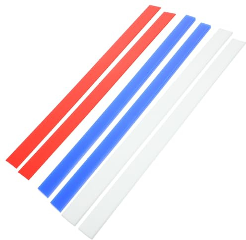 Tofficu Strisce di Misurazione Spessore in Silicone per Impasto, Set da 6 Righelli per Biscotti e Pasta, Guida Spessori per Mattarello per Cucina e Pasticceria
